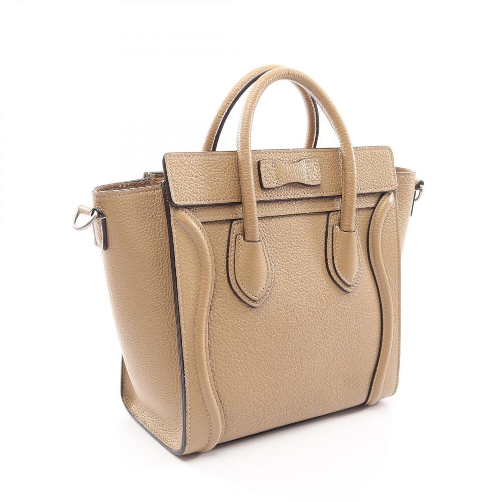 Celine Leather Cream Tote Handbag Shopper Beige Luggage Cream Tan